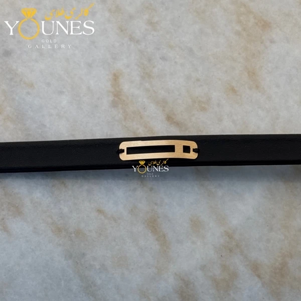 دستبند طلا چرم مردانه L149